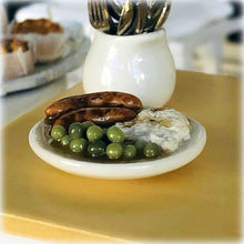Bangers and Mash with Peas - Miniature