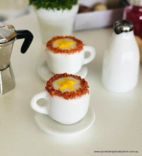 Dollhouse miniature barista coffee cup cafe