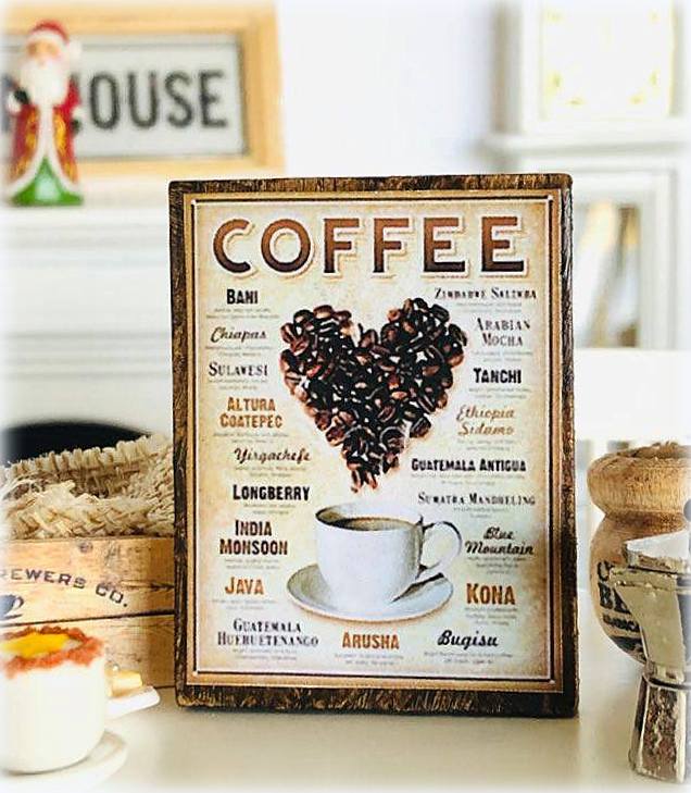 Miniature Dollhouse Coffee Sign
