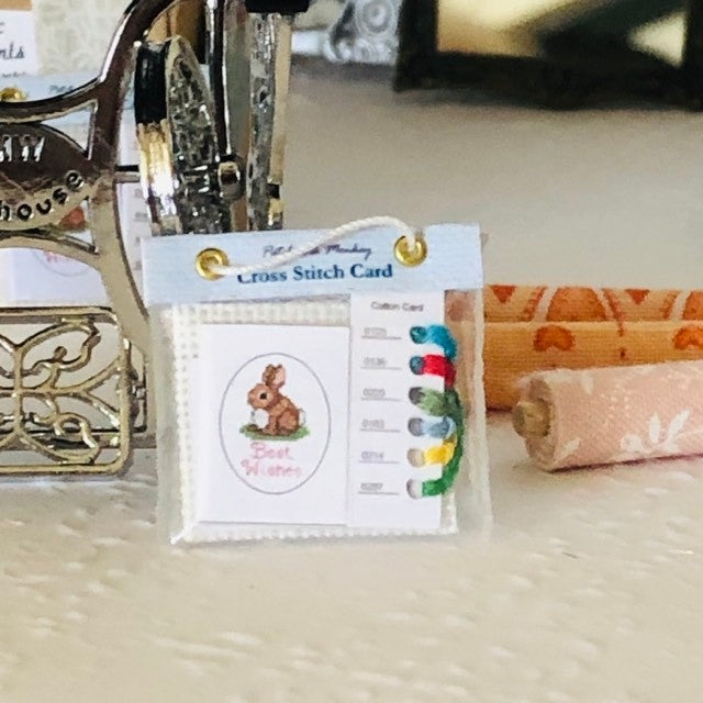 Dollshouse Cross Stitch - Rabbit theme - For Display only - Miniature
