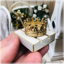 Dollhouse miniature gold crown