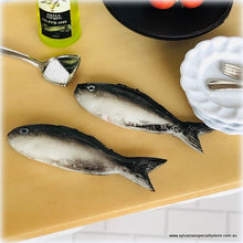 Dollhouse miniature pair fish barrel fish market