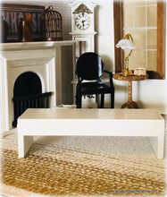 Low Modern White Table or Shelf - Miniature