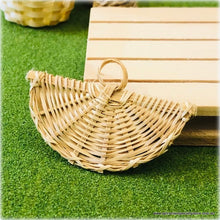 Dollhouse miniature cane rattan fan