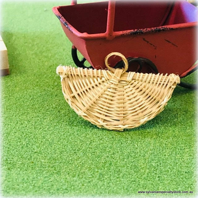 Dollhouse miniature cane rattan fan