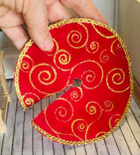 Miniature Christmas tree skirt dollhouse scale