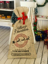 Dollhouse miniature Christmas Eve scene Santa's Sack