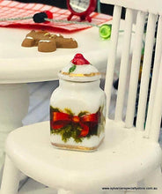 Christmas Cookie Jar - Red Bow - 2.5 cm-  Miniature