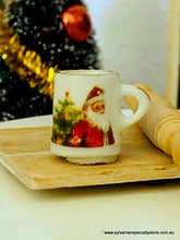 Doll house miniature Christmas Reutters porcelain mug