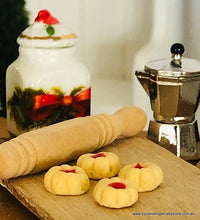 Dollhouse miniature christmas baking jam drops