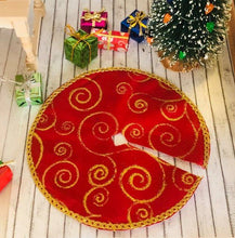 Dollhouse miniature Christmas tree skirt