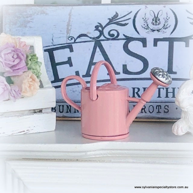 Dollhouse Flowers pink watering can
