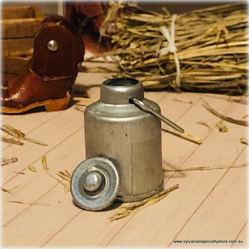 Dollhouse miniature farmhouse milk churn metal