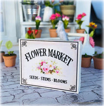 Sign - Flower Market - Miniature