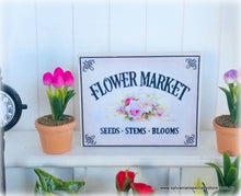 Sign - Flower Market - Miniature