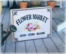Sign - Flower Market - Miniature