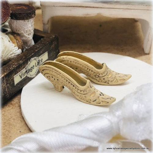 Dollhouse French Chateau pompadour shoes vintage style