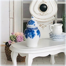Dollhouse Miniature Blue Hamptons style ginger jar