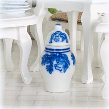Dollhouse Miniature Blue Hamptons style ginger jar