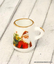Doll house miniature Christmas porcelain mug