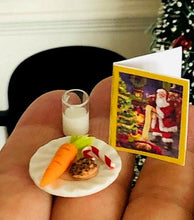 Dollhouse miniature Cookie plate for Santa Christmas Eve