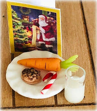 Dollhouse miniature Cookie plate for Santa Christmas Eve