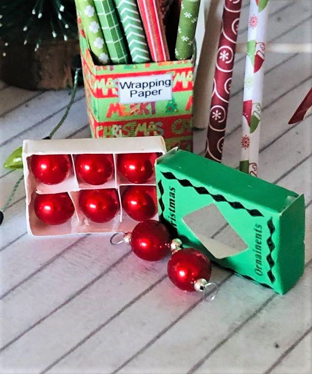 Christmas Ornaments - Red - Miniature