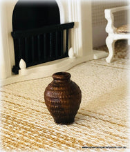 Dollhouse farmhouse miniature aged brown vase