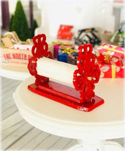 Dollhouse miniature paper dispenser red shop christmas