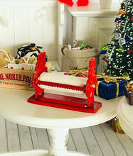 Dollhouse miniature paper dispenser red shop christmas