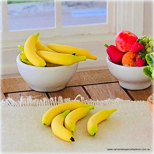Dollhouse miniature bananas fruit bowl