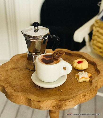 Dollhouse miniature Cup of Coffee Barista  cafe