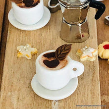 Dollhouse miniature Cup of Coffee Barista  cafe