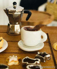 Dollhouse miniature Cup of Coffee Barista  cafe