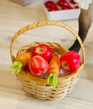 Basket of apples and carrots - Miniature