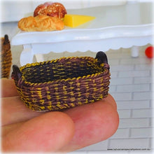 Reutter porcelain faux weave bread basket small