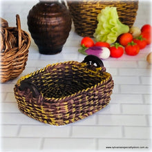 Reutter porcelain faux weave bread basket small