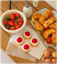 Dollhouse miniature jam tarts food accessories baking day