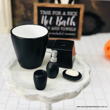 Dollhouse bathroom accessories modern black