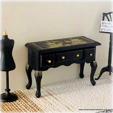 Dollhouse-miniature-black-elegant-furniture