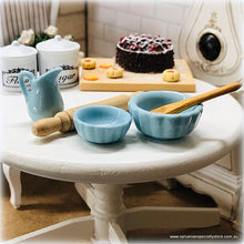 Baking Set: Bowls, Jug, Rolling Pin and Wooden Spoon - Blue