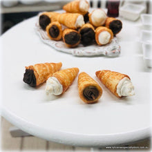 Dollhouse miniature cream horns french bakery pastry shop