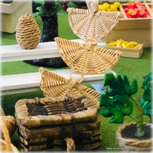 Rattan Fan x 1 -  Miniature