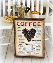 Miniature Dollhouse Coffee Sign