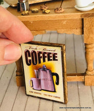 Dollhouse miniature coffee sign