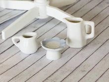 White crockery set of 3 - Country style - Miniature