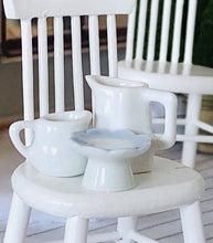 Dollhouse miniature accessories white crockery