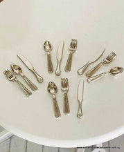 Dollhouse miniature cutlery knives forks spoons