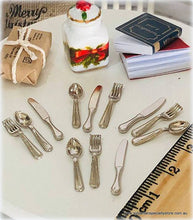 Dollhouse miniature cutlery knives forks spoons