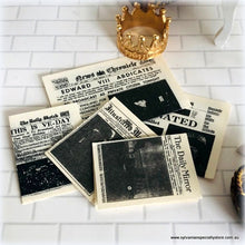 Dollhouse miniature event newspapers royal shops bundle newsagent
